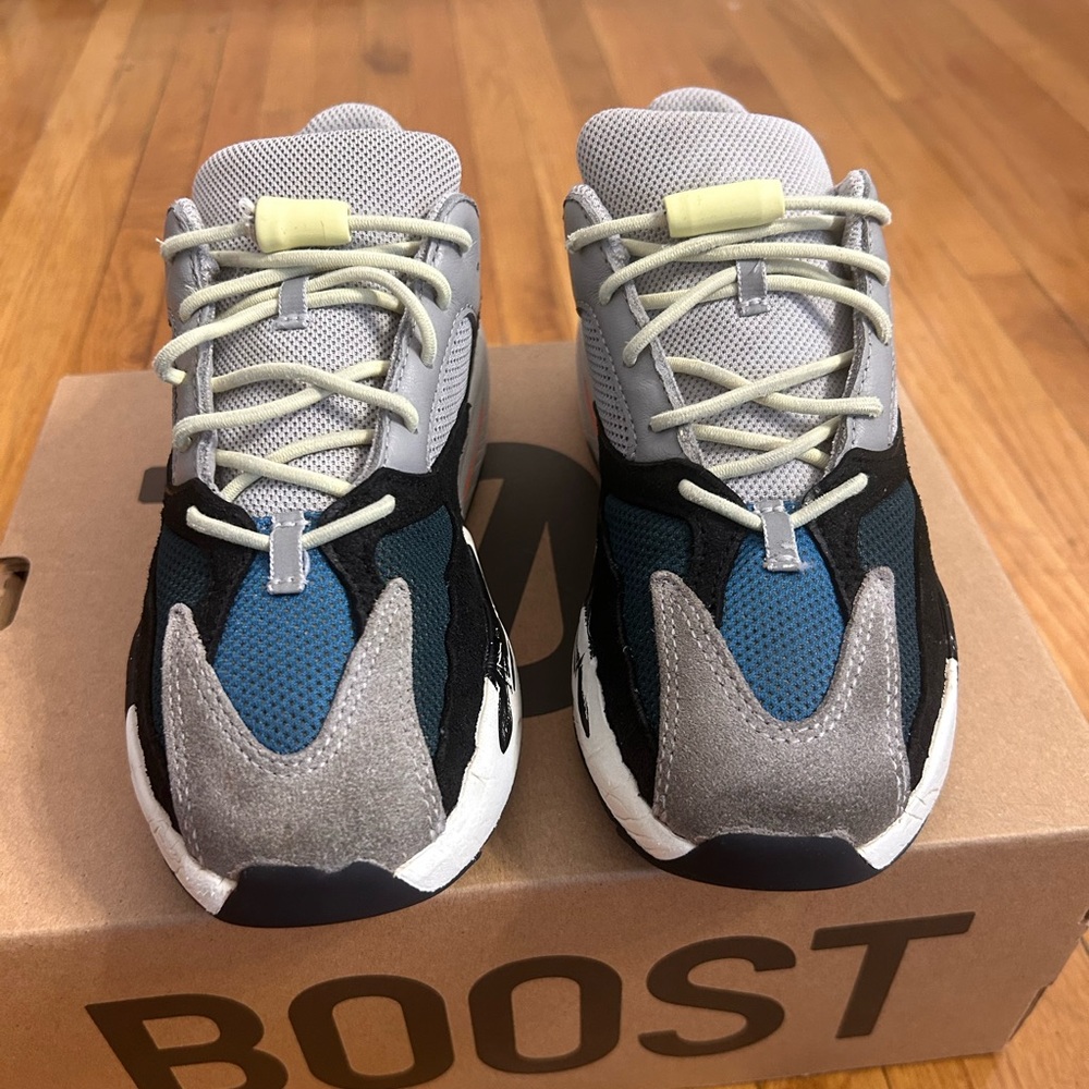 Adidas Kids' Gray and Blue Sneakers